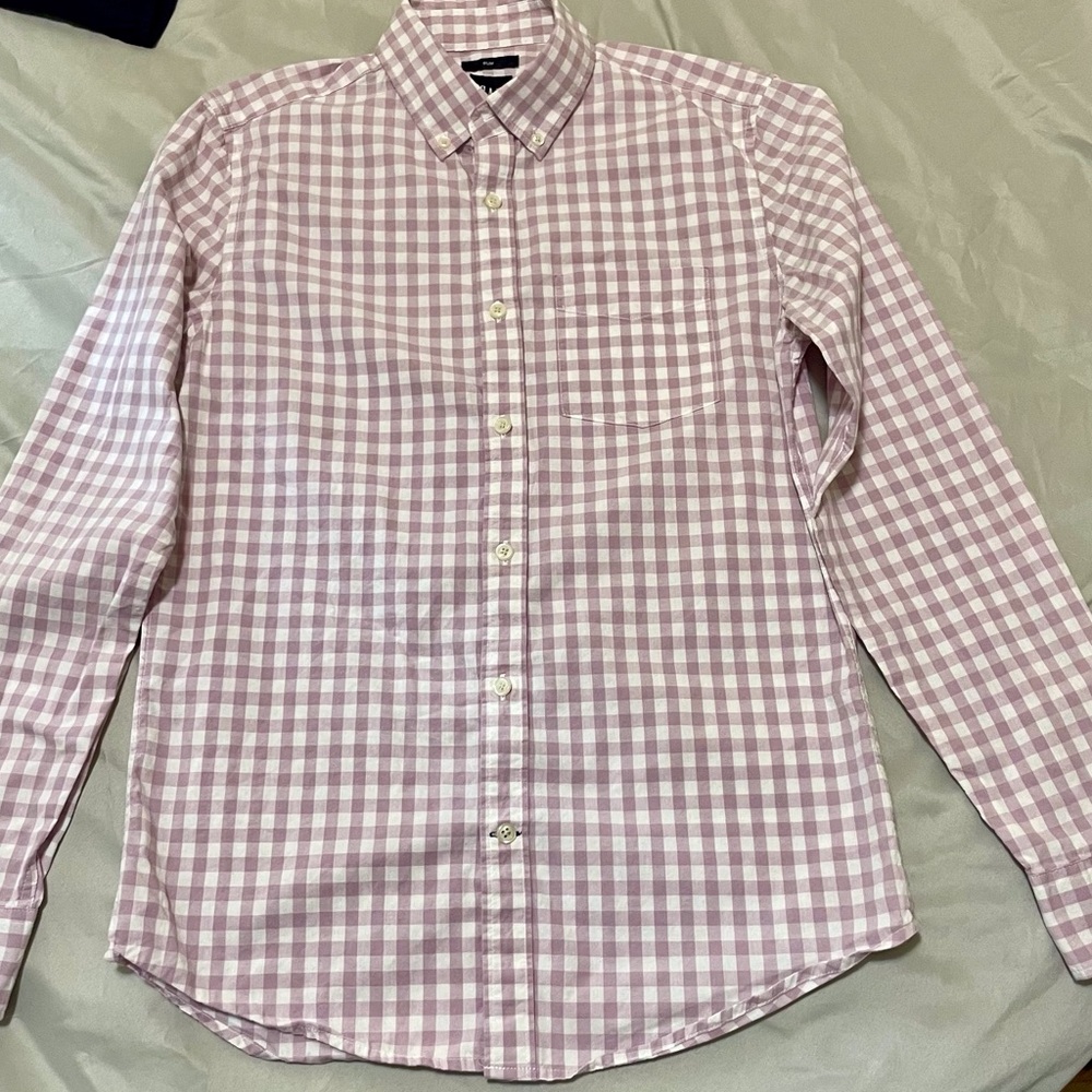 Mauve Gingham Oxford Shirt - Picture 7 of 7